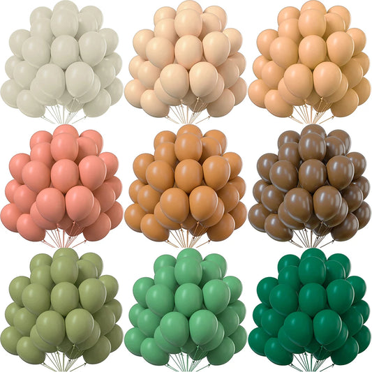 Globos de látex retro – Globos blancos, arena, rosa, café y verde salvia de 5/10/12/18 pulgadas para decoración de cumpleaños, baby shower y bodas