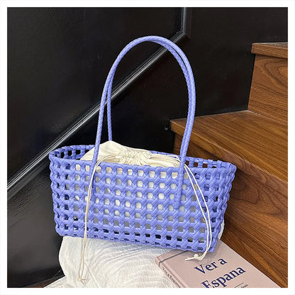 Bolso Cesta de Paja Tejido a Mano para Mujer – Bolso de Hombro de Ratán, Bolso de Playa de Verano para Mujer, Cartera de Viaje de Diseño para Compras, Vacaciones y Salidas Casuales