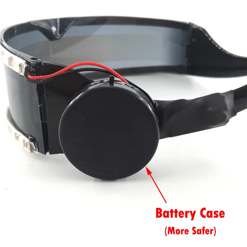 Gafas LED ciberpunk luminosas – Gafas futuristas con luz para cosplay, raves y fiestas de Halloween