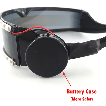 Gafas LED ciberpunk luminosas – Gafas futuristas con luz para cosplay, raves y fiestas de Halloween