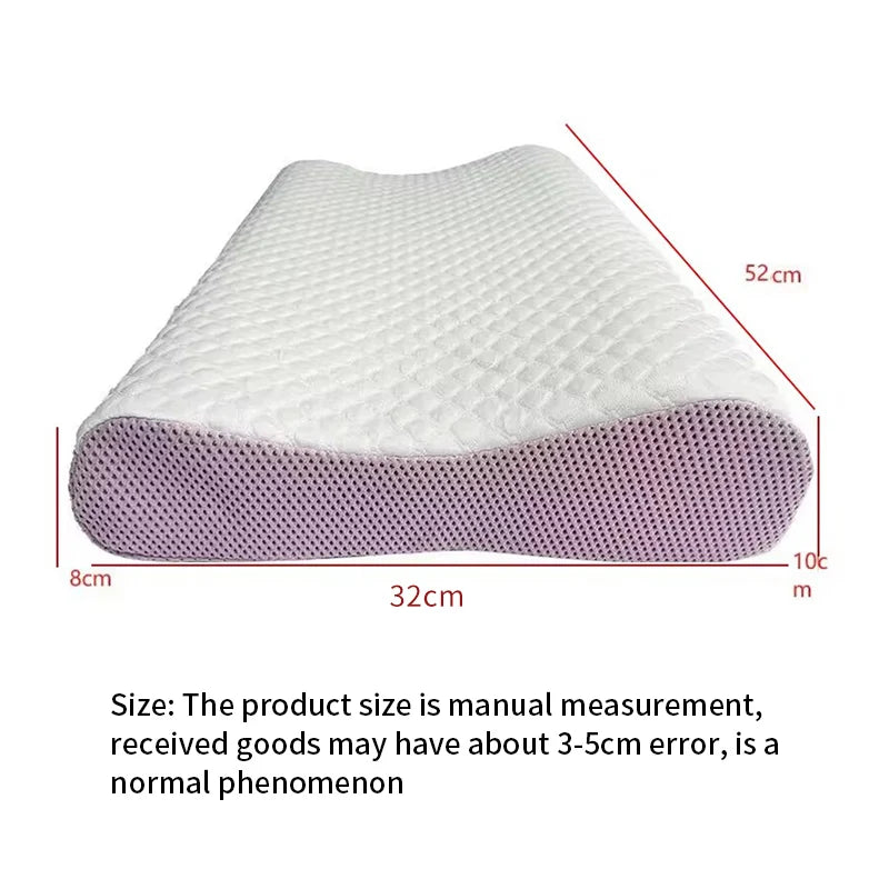 Pectin Memory Foam Pillow – Breathable Air Layer TPE Cervical Neck Pillow, Zero Pressure Ergonomic Latex Support Pillow, Washable Cooling Pillow for Adults Sleeping & Neck Comfort