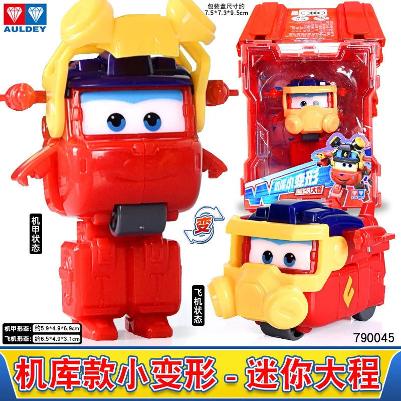 Super Wings Mini Transforming Plane Robot Toy – Anime-Style Deformation Action Figure, Transformable Aircraft Toy for Kids & Christmas Gifts