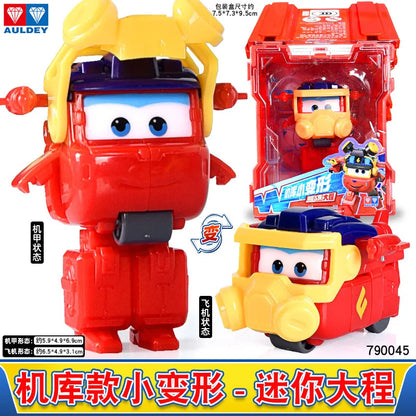 Super Wings Mini Transforming Plane Robot Toy – Anime-Style Deformation Action Figure, Transformable Aircraft Toy for Kids & Christmas Gifts