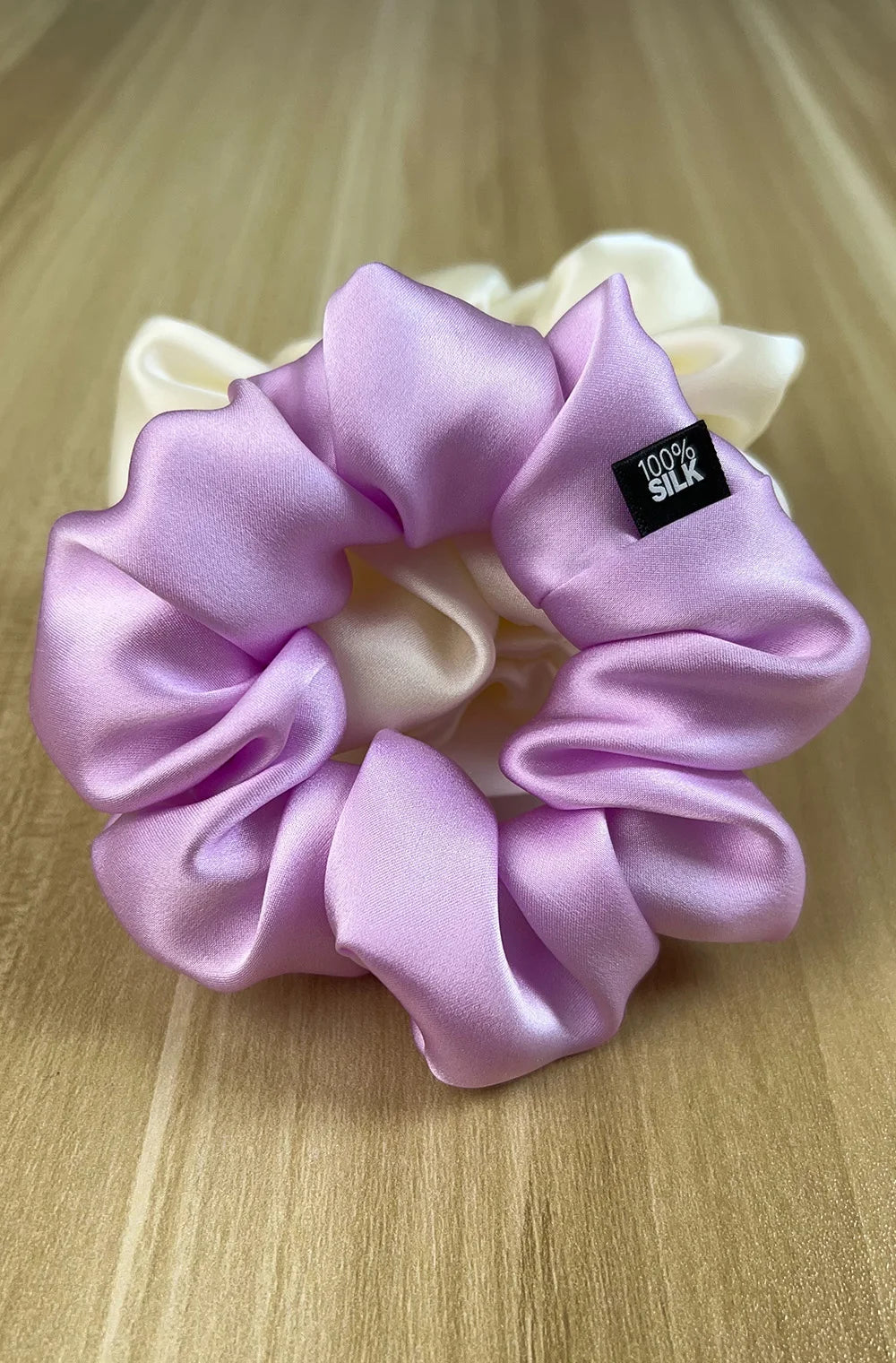 Goma para el pelo 100% seda Mulberry – 19 Momme, elástico grande para mujeres y niñas | Accesorio de lujo de seda para coleta