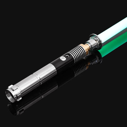 RGB Metal Lightsaber – Dueling Smooth Swing Laser Sword, 16 Color Changing & 16 Sound Effects, FOC Rave Flashing Toy Saber