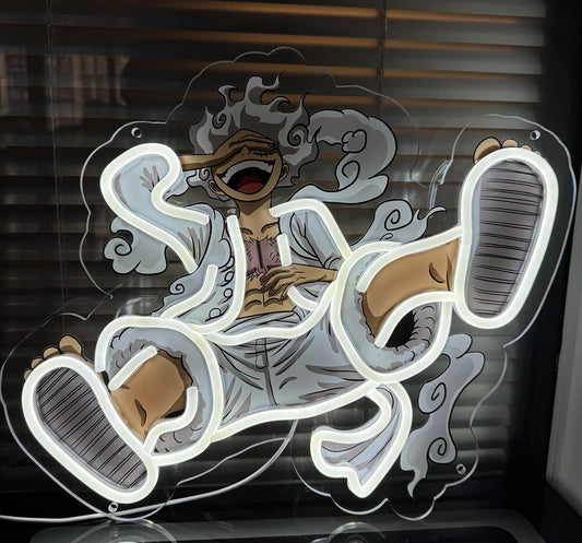 Luz LED de neón acrílica inspirada en piratas de anime | Decoración de arte personalizado para el hogar, bar, fiestas y tiendas