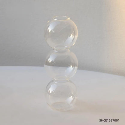 Nordic Glass Flower Vase – Decorative Terrarium Planter for Home, Living Room & Office Décor