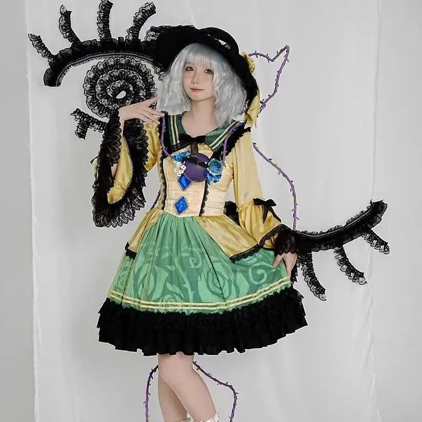 Touhou Project Komeiji Koishi Cosplay Costume – Full Set Uniform Outfit (Women’s Halloween/Carnival Suit)