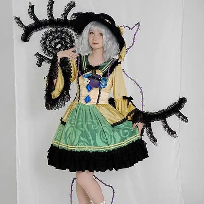Touhou Project Komeiji Koishi Cosplay Costume – Full Set Uniform Outfit (Women’s Halloween/Carnival Suit)