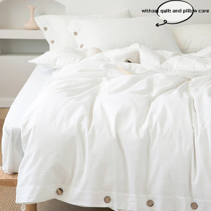 3-Piece 100% Cotton Bedding Set – Duvet Cover & Pillowcase Set for Queen & King Beds