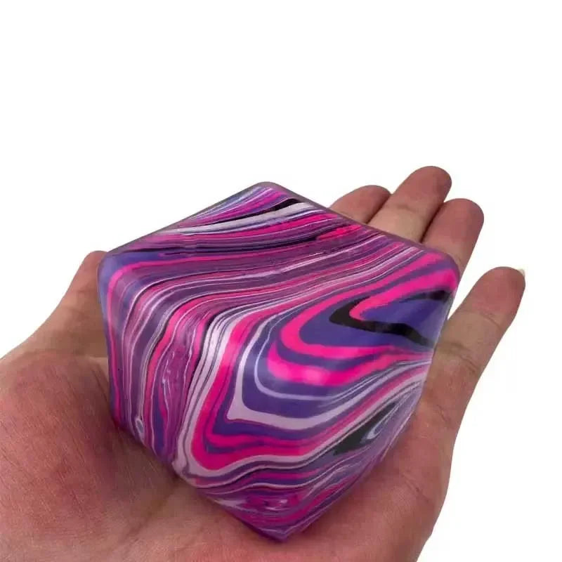 Needoh Soft Glutinous Sensory Stress-Relief Toy Cube – Gel Filled Stretchable Soft Ice Cube, Slow Rebound Fidget Toy (Blind Box Style)