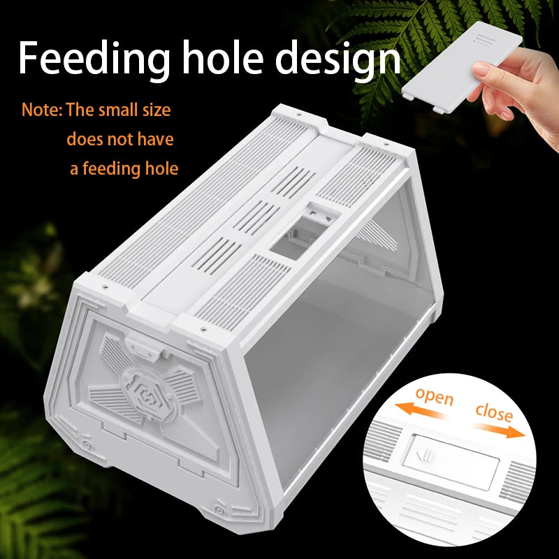 Mini Reptile Terrarium Habitat – Escape-Proof Ventilated Desktop Ecological Tank & Breeding Box for Geckos, Snakes, Frogs & Small Reptiles