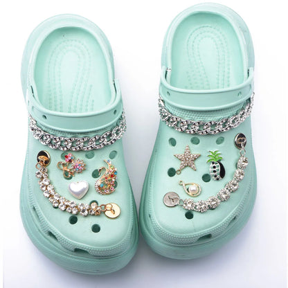 Bling Shoe Chains – Metal Shoe Charms & Sparkling Shoe Decorations for Girls & Women, Fashion Footwear Accessories & Gifts