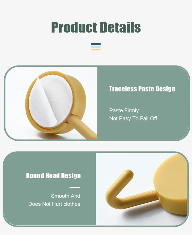 Ganchos de pared autoadhesivos de 5/10 piezas – Ganchos fuertes sin taladro para baño, cocina, puerta, almacenamiento de ropa y toallas