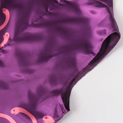 One Piece Boa Hancock Cosplay Costume – Purple Kimono Cheongsam Dress & Cloak