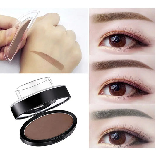 Kit de sello de cejas – Paleta de polvo y herramienta de maquillaje con tinte de cejas para cejas de forma perfecta