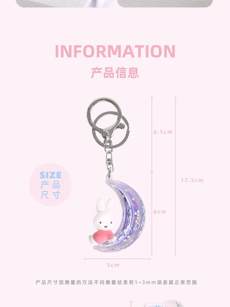 Porte-clés mystère Miffy – Joli pendentif en acrylique motif dessin animé pour sacs, sacs à dos, accessoires et décorations à collectionner