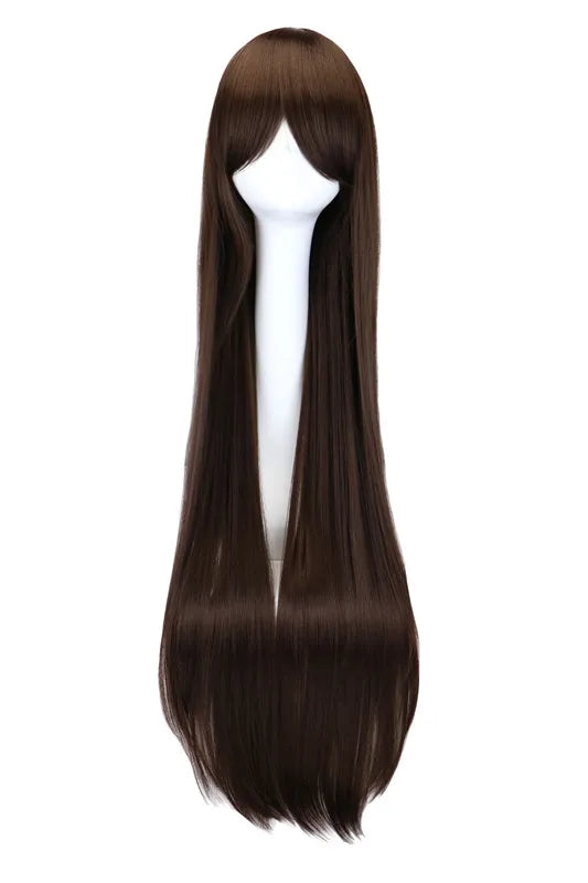 80cm Long Straight Multicolor Heat-Resistant Synthetic Cosplay Wig – Anime Halloween Party Costume Hairpiece