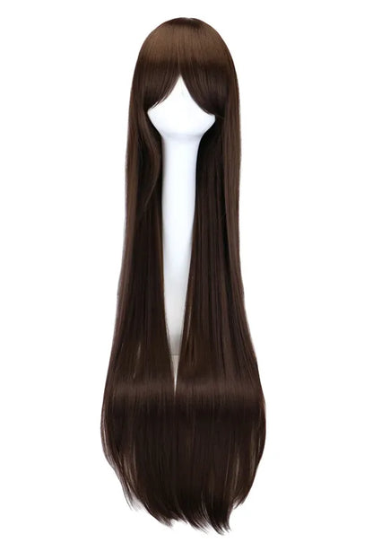 80cm Long Straight Multicolor Heat-Resistant Synthetic Cosplay Wig – Anime Halloween Party Costume Hairpiece
