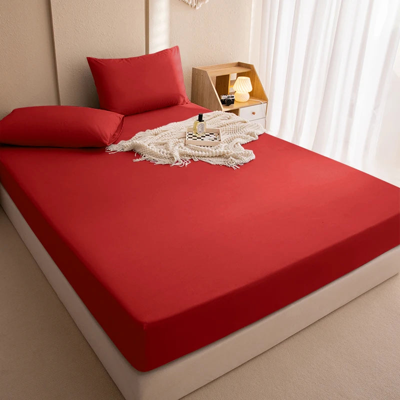Protège-matelas 100 % imperméable – Housse de matelas ajustée avec bande élastique pour lits simples, doubles, Queen et King