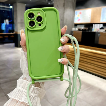 Funda Cruzada para Teléfono con Cordón Ajustable – Cubierta Protectora Suave para iPhone 17, 16, 16E, 15, 14, 13, 12, 11, X, XS, 8 Plus y SE 2022, Funda para Teléfono de Hombro con Manos Libres
