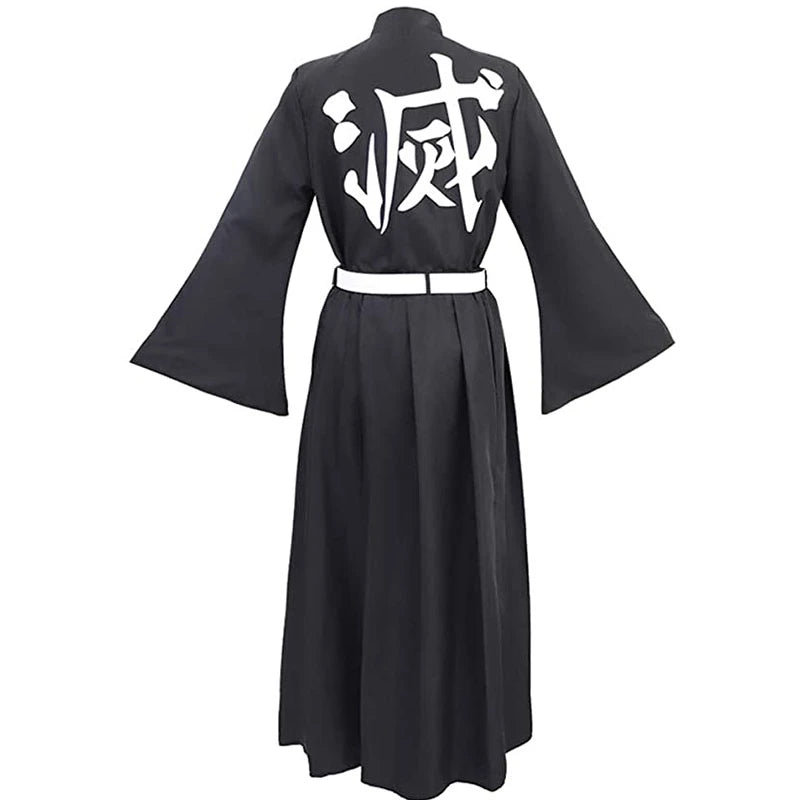 Demon Slayer Kisatsutai Uniform Cosplay Costume & Wig Set – Anime Halloween Party Outfit for Convention & Roleplay Wear