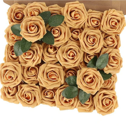 Rosas artificiales de espuma, de 10 a 100 unidades – Rosas sintéticas realistas para ramos de boda, centros de mesa, decoraciones para fiestas, regalos para el Día de la Madre y San Valentín, arreglos florales de bricolaje