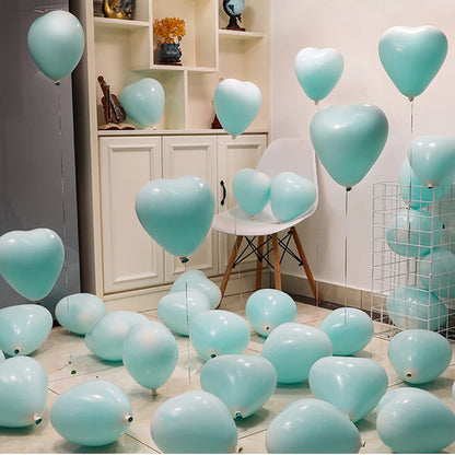 12-Inch Heart Balloons – Love Helium Balloons for Weddings, Birthdays, Valentine's & Party Decor