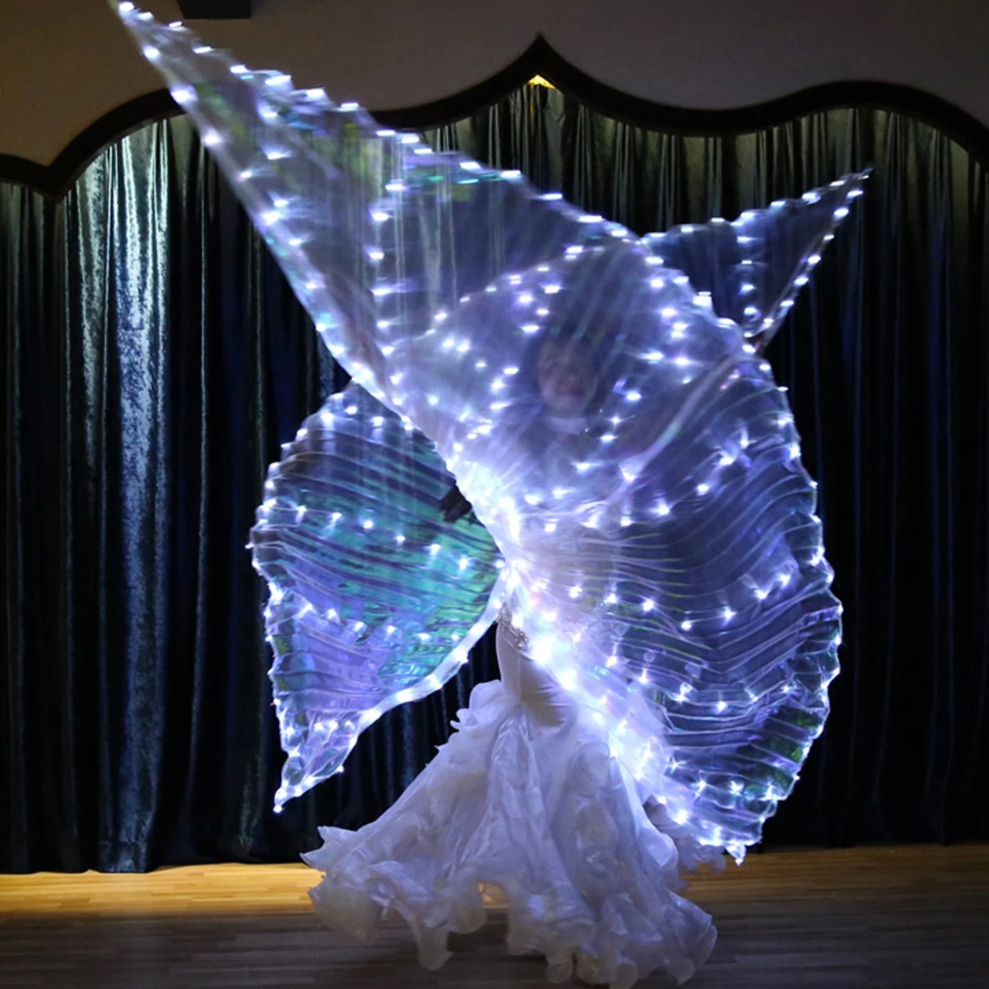 LED Light-Up Butterfly Fairy Wings – Luminous Costume Wings for Dance, Parties, Cosplay & Stage Performances