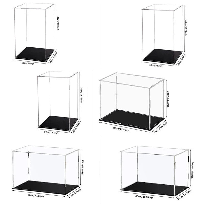 Estuche de exhibición de acrílico transparente para coleccionables - Vitrina protectora a prueba de polvo para figuras de acción y juguetes