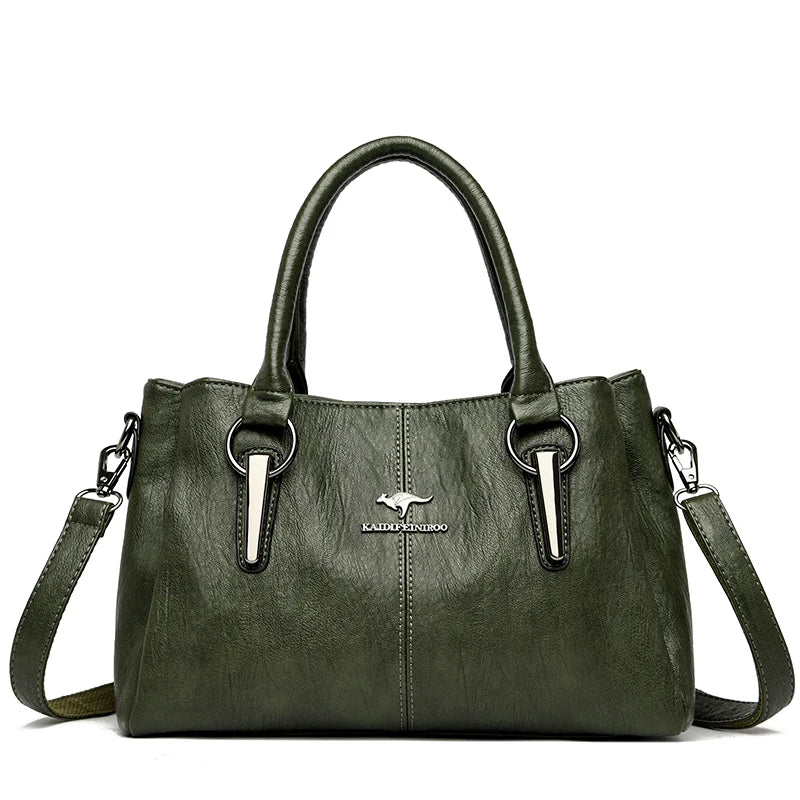 Genuine Cow Leather Women's Handbag Luxury Tote Shoulder Crossbody Messenger Bag