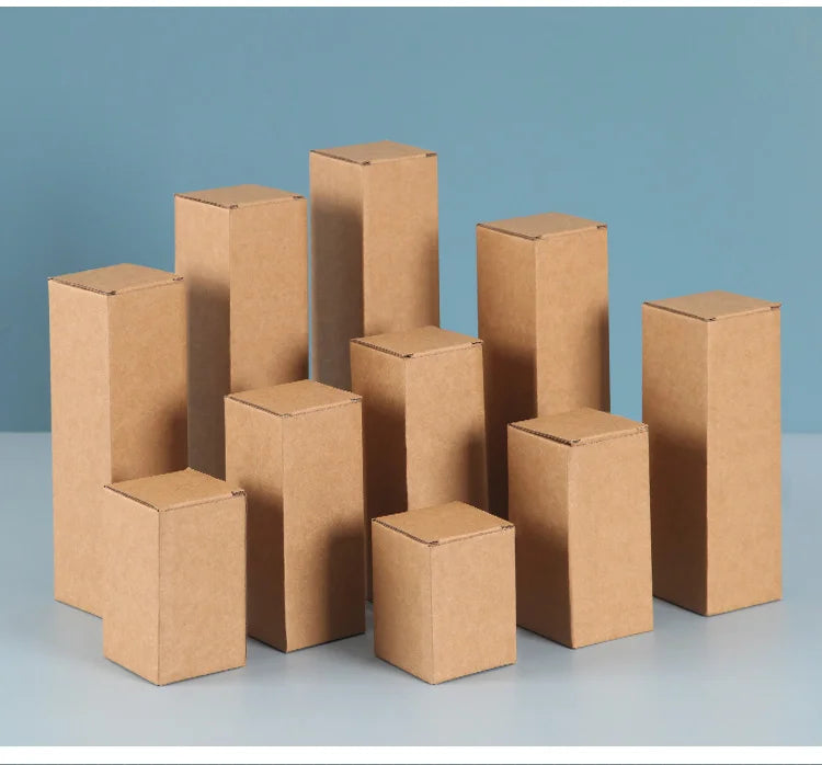 20PCS Corrugated Cardboard Shipping Boxes – Rectangular Paper Packaging Boxes for Gifts, Mailers & Storage