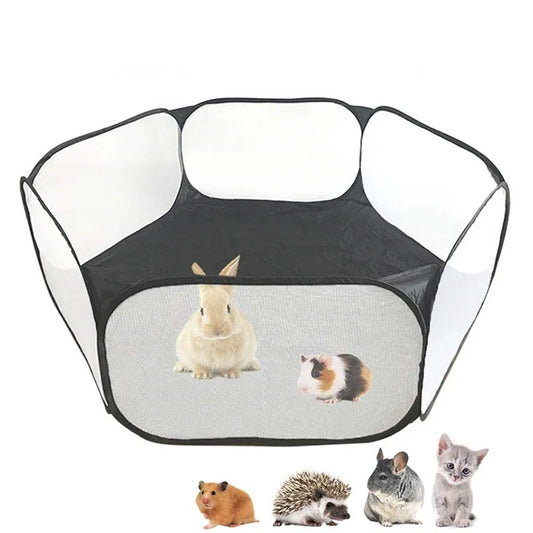 Portable Folding Pet Playpen – Breathable Cat & Dog Cage Tent with Fence for Hamsters, Rabbits, Guinea Pigs, Hedgehogs & Small Animals