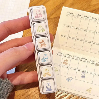 New Miffy Seal – High Color Value Cartoon Rabbit Printing Creative Removable DIY Hand Account Punch Card Decoration