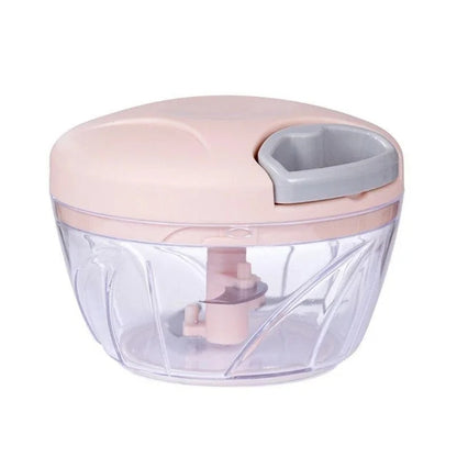 500/900ml Manual Food Chopper – Pull-Rope Vegetable Cutter, Garlic & Onion Slicer, Shredder and Salad Maker