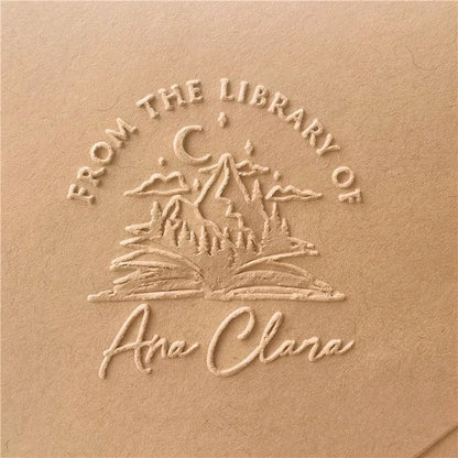 Custom Initials Embosser Stamp – Personalized Book & Wedding Embossing Seal for Address, Library & Gift Branding | Custom Paper Decor Accessory