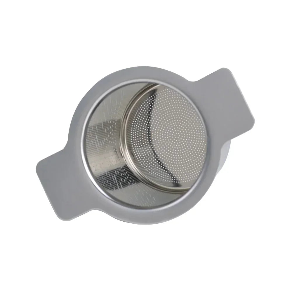 Colador de té de acero inoxidable – Filtro de té de hoja suelta de malla fina con tapa para tazas y tarros