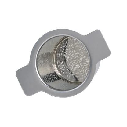 Colador de té de acero inoxidable – Filtro de té de hoja suelta de malla fina con tapa para tazas y tarros
