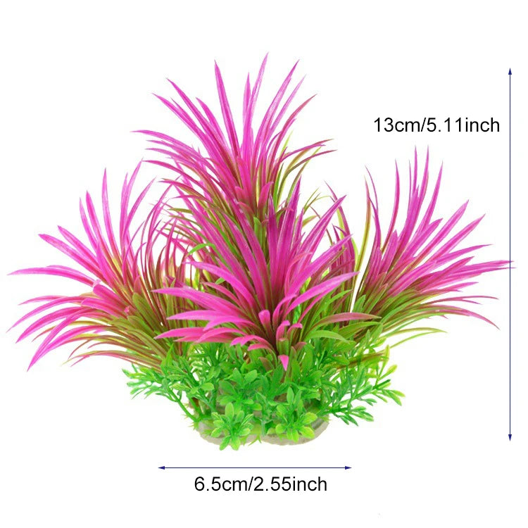 Artificial Aquarium Plants – Plastic Aquatic Underwater Plants for Fish Tank Decoration, Aquascaping & Aquarium Accessories