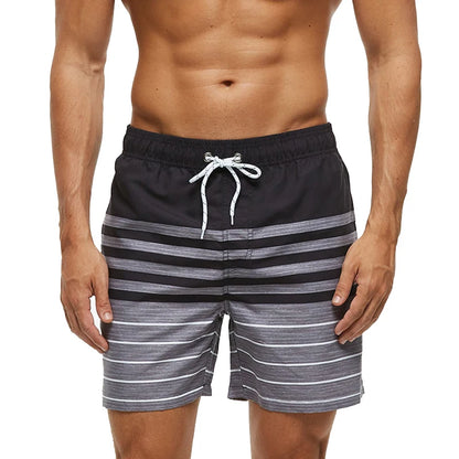 DATIFER Men's Beach Print Swim Shorts – Quick-Dry Surf, Swim & Workout Trunks with Pockets for Summer