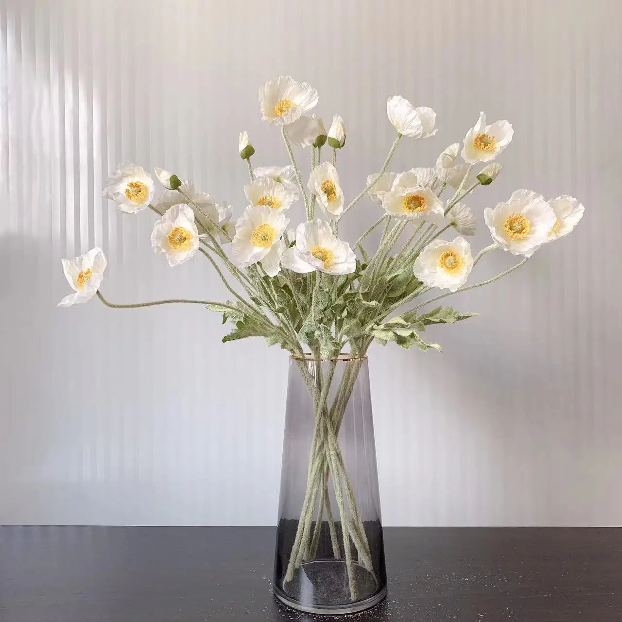 4 Heads Artificial Poppy Bouquet – Realistic Faux Flowers for Home Décor, Garden, Wedding Decoration, Party Arrangements & DIY Floral Projects