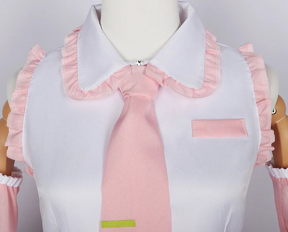 Pink Cosplay Costume Performance Suit – Miku Regular Version with Wig (Girls Spring Sakura Cherry Anime Outfit)