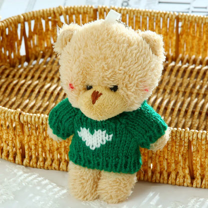 Cute Bear Plush Keychain with Sweater – Mini Stuffed Teddy Bear Pendant for Girls, Backpacks, Bags & Kids’ Gifts