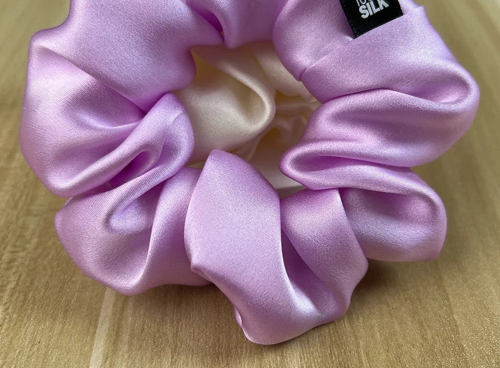 Goma para el pelo 100% seda Mulberry – 19 Momme, elástico grande para mujeres y niñas | Accesorio de lujo de seda para coleta