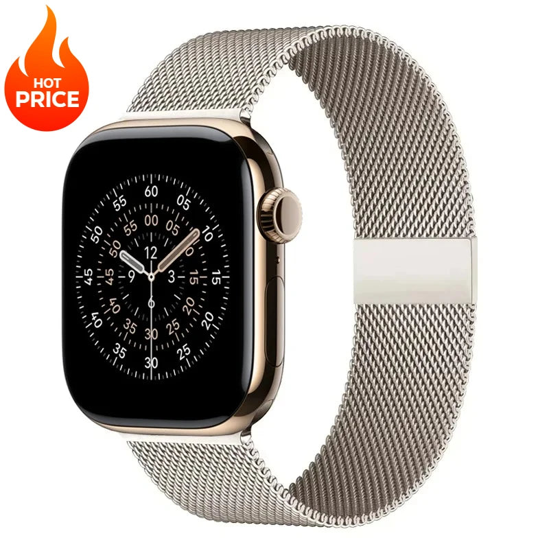 Milanese Loop Metal Band for Apple Watch – Compatible with Series 11, 10, 9, 8, 7, 6, 5, 4, SE & Ultra 2/3, 40–49mm