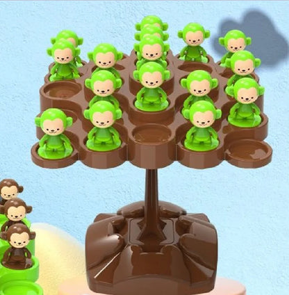 Jeu de l'arbre d'équilibre du singe – Jouet d'entraînement à la concentration et à l'équilibre pour enfants, jeu de société interactif parent-enfant, jouet de développement des compétences éducatives de la série musicale pliable