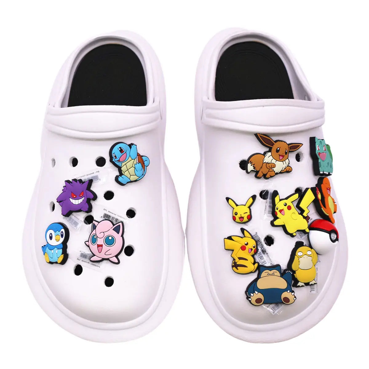 1PC Pokémon PVC Shoe Charms – Cute Pikachu & Squirtle Clog Pins for Sandals, Shoes, Backpacks & Accessories