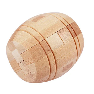 Wooden Burr Puzzle Lock – 3D Brain Teaser IQ Game, Luban Kongming Lock Interlocking Puzzle Toy, Mind Logic Challenge & Montessori Educational Toy