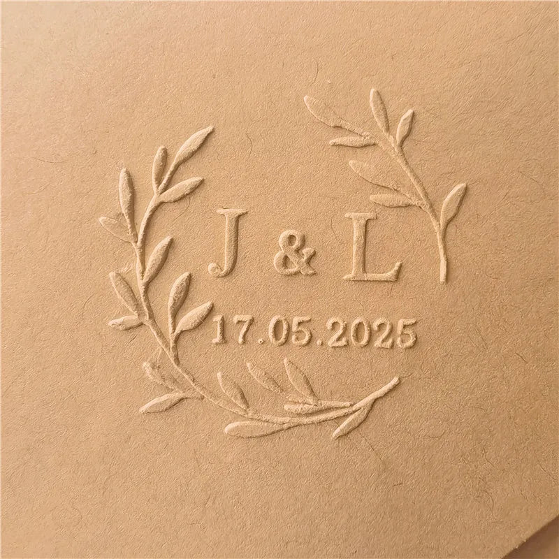 Custom Initials Embosser Stamp – Personalized Book & Wedding Embossing Seal for Address, Library & Gift Branding | Custom Paper Decor Accessory