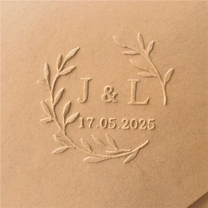 Custom Initials Embosser Stamp – Personalized Book & Wedding Embossing Seal for Address, Library & Gift Branding | Custom Paper Decor Accessory